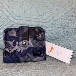Lug Minuet wallet Camo Navy NWT RFID